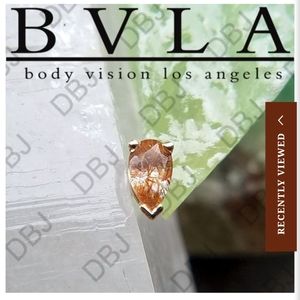 BVLA 14k Yellow Gold Rutilated Quartz Pear V Prong- Gently Used